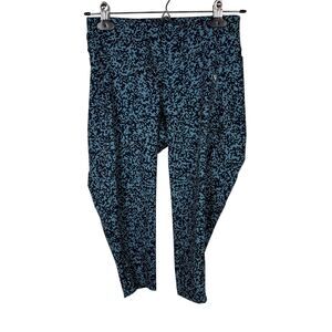Varlo Blue Geometric Print Training 3/4 Leggings Women’s Medium